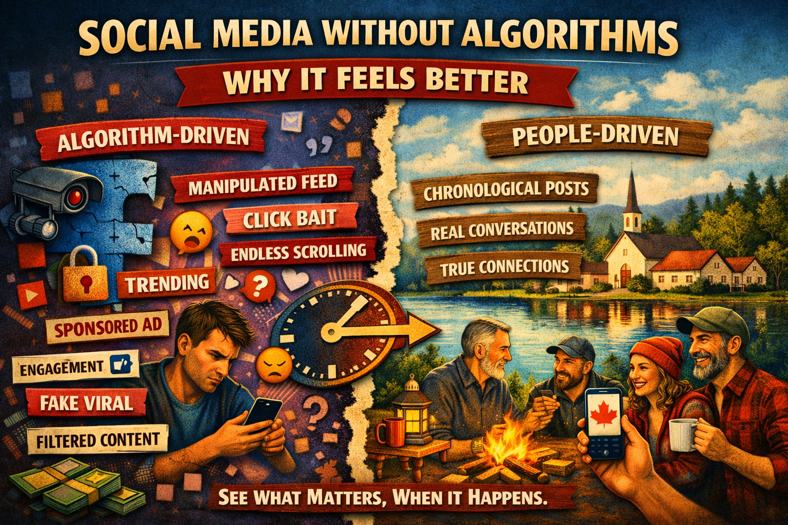 ⭐ Post #9 — Social Media Without Algorithms: Why It Feels Better